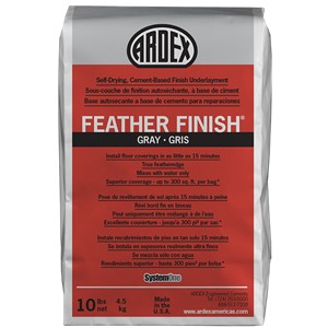 Self-drying, cement-based finish underlayment
Install floor covering in as little as 15 minutes
Provides a smooth surface prior to the installation of floor covering over a variety of substrates
Mixes with water only