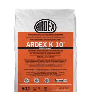 ARDEX K-10 REACTIVATABLE HIGH-FLOW SELF-LEVELING UNDERLAYMENT 50-LB/BG