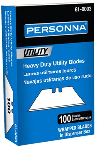 PERSONNA 61-0003 UTILITY HD BLADES 2 NOTCH WRAPPED 100/BX