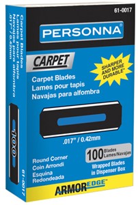 PERSONNA 61-0017 SLOTTED ROUND CORNER HD .017 BLADES WRAPPED 100/BX