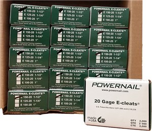 POWERNAIL 1-1/2&quot; E-POWERCLEATS 20GA 2,000/BX
