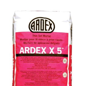 ARDEX X-5 FLEXIBLE THIN SET TILE&amp;STONE MORTAR GRAY 40-LB/BG