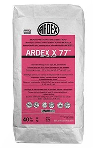ARDEX X-77 MICROTEC PREMIUM THIN SET TILE&amp;STONE MORTAR GRAY 40-LB/BG